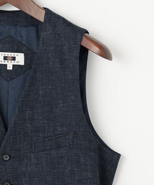 JOSEPH ABBOUD 【多機能/ストレッチ】ツィーディージャージーベスト ブルー系