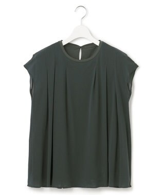 23区 【洗える】チュールコンビジャージー シアー カットソー カーキ系
