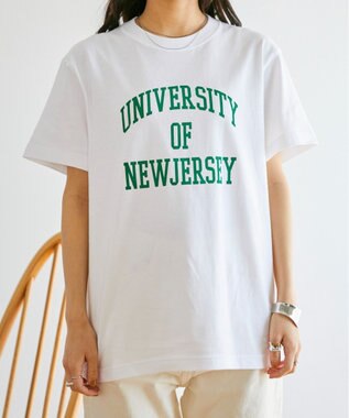 WEGO 【ANGIE VINTAGE】カレッジロゴプリントTee ホワイト
