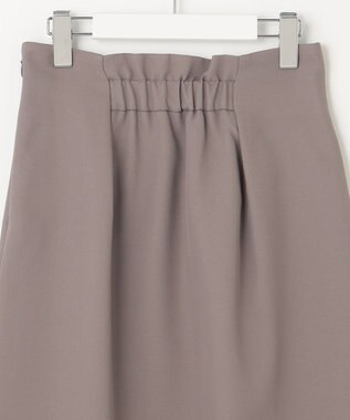 Feroux 【洗える】タックストレート スカート ライトグレー系