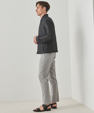 GOTAIRIKU 新素材【洗える/シワになりにくい/ストレッチ】カラミプリント MA-１ブルゾン グレー系8