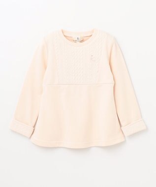 組曲 KIDS 【110-140cm】ホイップキルト トレーナー エクリュ系