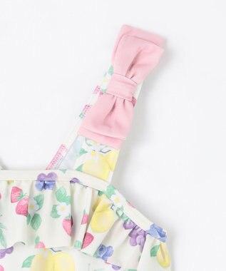 ANY KIDS 総柄 フリル ワンピース 水着 フルーツ柄