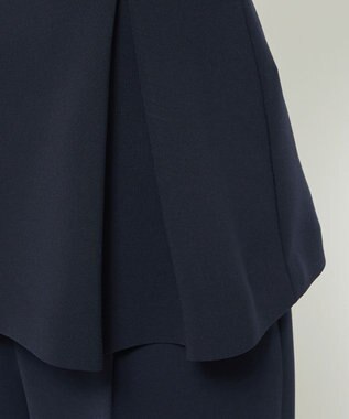 uncrave ウォッシャブルダブルクロス ビスチェブラウス(フレンチスリーブ) ネイビー