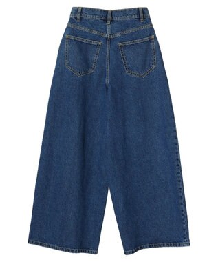 earth music&ecology タックワイドデニムパンツ Medium Indigo