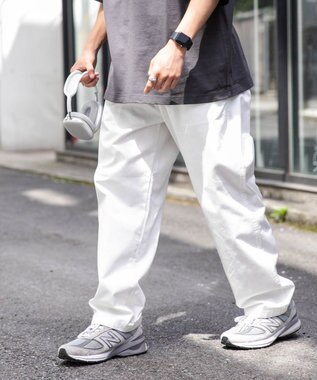 WEGO 【ウエストゴム/手洗い可】チノイージーパンツ ホワイト