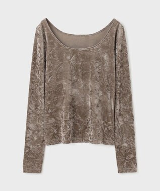 GRACE CONTINENTAL クラッシュベロアカットトップ ブラウン