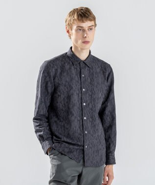 JOSEPH HOMME 【新素材】テクノスラブジャガード 　レギュラーカラーシャツ グレー系