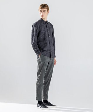 JOSEPH HOMME 【新素材】テクノスラブジャガード 　レギュラーカラーシャツ グレー系