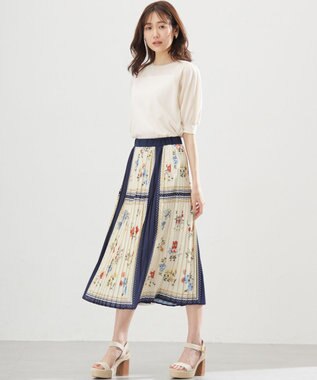 組曲 S シアーパフ袖 ニット ベージュ系9