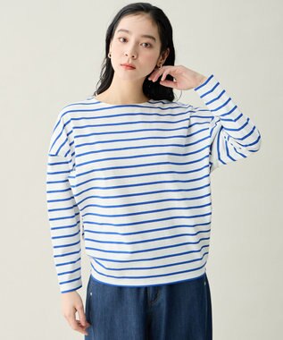 ANY L コクーンボーダープルオーバー