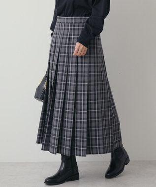 AMERICAN HOLIC T/Rタータンチェックプリーツスカート Black