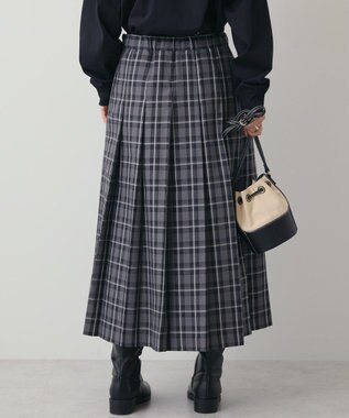 AMERICAN HOLIC T/Rタータンチェックプリーツスカート Black