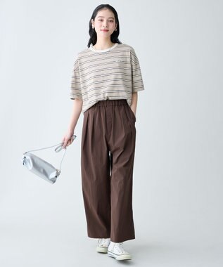 ANY L 撥水ナイロンタックパンツ ブラウン