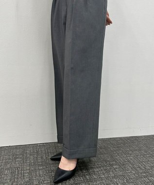 組曲 ウーステッドワイド パンツ グレー系