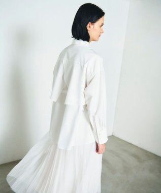 GRACE CONTINENTAL レイヤードドロストシャツ ホワイト