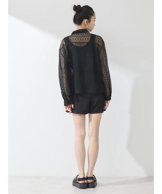 earth music&ecology カットツイルショートパンツ Black