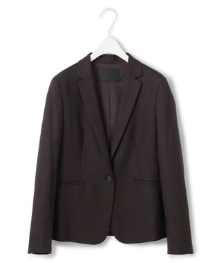 ICB 【洗える】プロヴィスウールツイル テーラードジャケット チャコール系