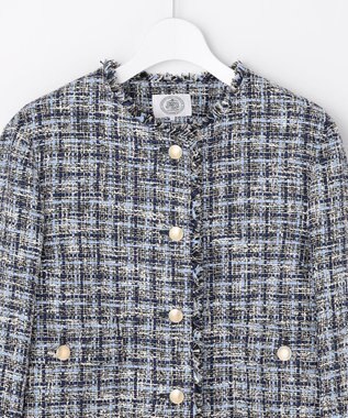 J.PRESS LADIES L ファニーツイード ジャケット ネイビー系