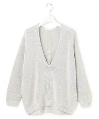23区 【GOLD LABEL】マーブルコイル Vネック ニット グレージュ系3