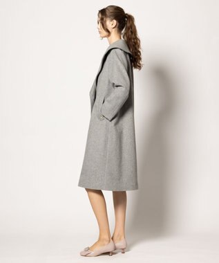 TOCCA LOOFAH ショールカラーウールコート グレー系