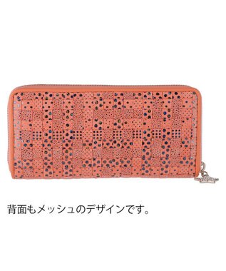 tsumori chisato CARRY キラメッシュ ラウンドファスナー長財布 ピンク