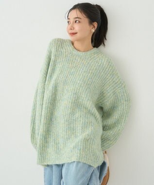 earth music&ecology ふわふわＭＩＸヤーンチュニック Mint