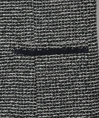 ANY SIS シャイニーストレッチツイード ノーカラージャケット シャンブレーネイビー