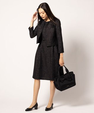 TOCCA 【大人百花掲載】KNOT IN HEART NYLONTOTE M トートバッグ M ブラック系