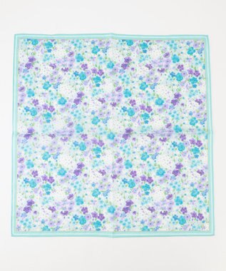 TOCCA WATERCOLOR FLOWER HANDKERCHIEF ハンカチ スカイブルー系