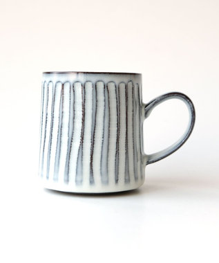 たち吉 【たち吉】粉引しのぎマグ（ストライプ）〈１個〉波佐見焼 キナリ