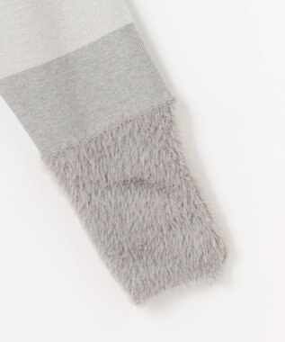 ANY SIS フェザーブロッキング ニット グレー