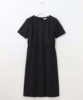 J.PRESS LADIES BAHARIYE SOLID フレアー ワンピース ブラック系