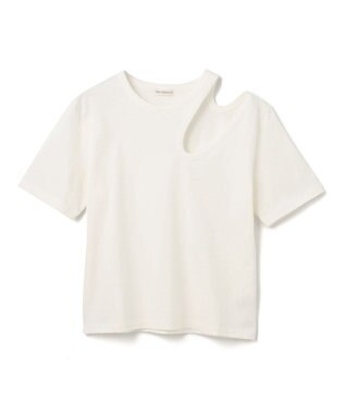 BEIGE， 【WEB限定】PROTAGONISTA / カットアウトTシャツ White