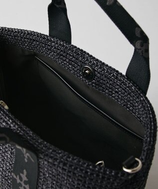 russet ナイロンラフィアデイリーミニトートバッグ(CE-1712) Black