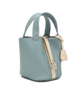 style code 【PADMA/パドマ】 キーチャーム付 本革ミニトートバッグ ブルー