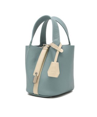 style code 【PADMA/パドマ】 キーチャーム付 本革ミニトートバッグ ブルー