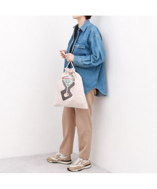 UNBILLION カシュカシュ cachecache / naabコラボ刺繍キャットトート ベージュ