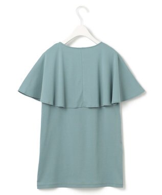 ICB 【接触冷感・UVケア・洗える】 ハイツイストスムース ケープデザインカットソー カデットブルー系