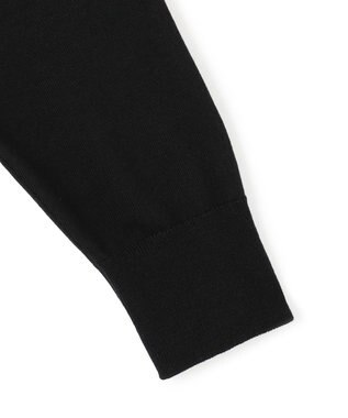 23区 L 【洗える/アンサンブル対応】サステナブルウール バイカラー カーディガン ブラックベース