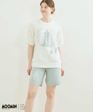 une nana cool 【ムーミン】なめらかふわふわプルオーバー&ハーフパンツセット BE