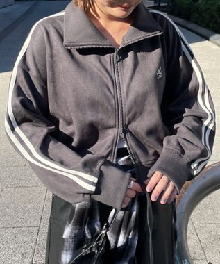 WEGO スエードポンチクロップドトラックジャケット スミクロ