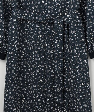 J.PRESS LADIES L 【洗える】スパンウェーブフラワープリント ワンピース ブルー系5