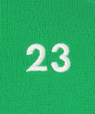 23区GOLF 【WOMEN】【ウォッシャブル】グラフィックダブルジャガードニット ピーコックグリーン系