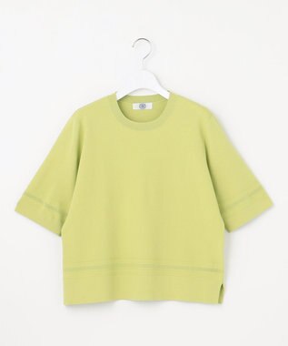 J.PRESS LADIES L 【洗える】RAYON ELITE STRETCH クルーネック ニット ピスタチオ系