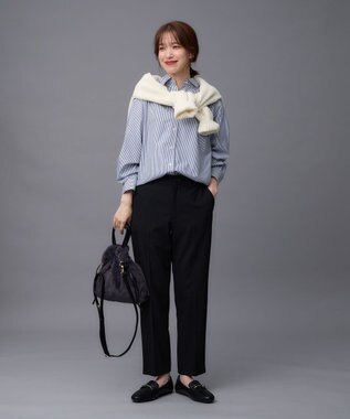 ANY 【UVカット/抗菌防臭/速乾】エニィファンクション　カシュクールシャツ ブルーストライプ