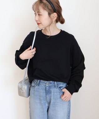 AMERICAN HOLIC タックスリーブスウェット Black