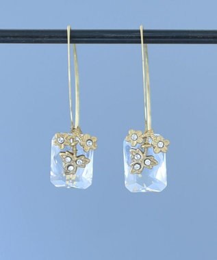 monshiro スイートピーグラスフックピアス