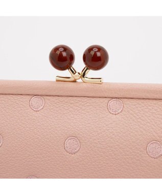 UNBILLION ペルケ perche / アクリル玉がま口長財布 ライトピンクドット