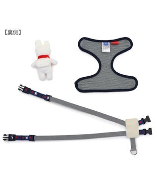 PET PARADISE リサとガスパール マスコット付きハーネス 《ハート柄》 ＳＳ ネイビー